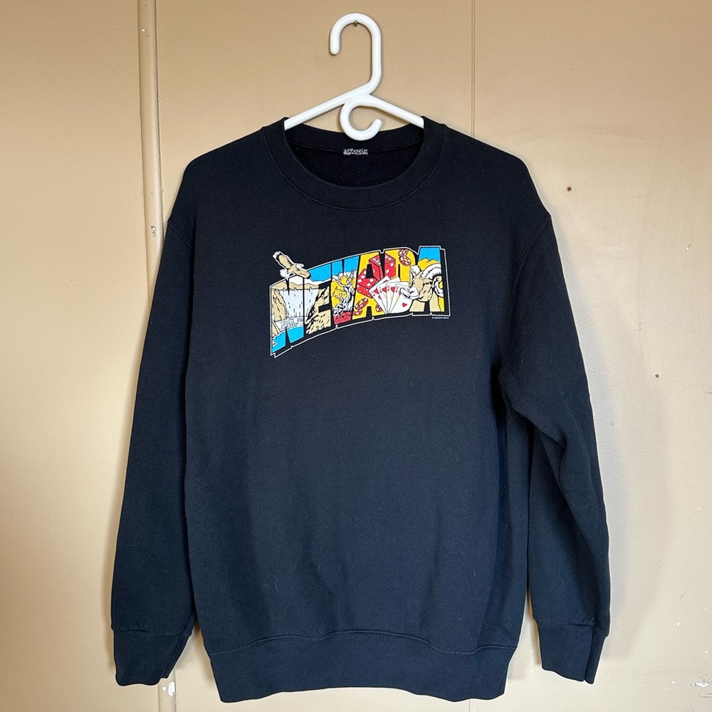 Western Supply Vintage Nevada Themed Crewneck Sweater